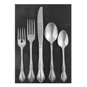 Flatware Service for 4 Rogers Oneida Mansfield Stainless Steel 20 pc Vintage 90s
